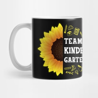 Team Kindergarten Shirt First Day Preschool Back to School Sunflower Gift Mug